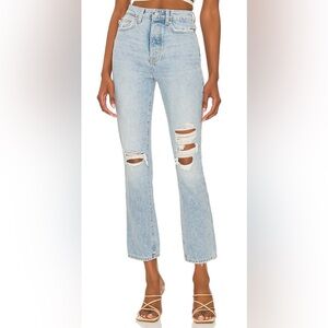 Lovers and Friends Reese High Rise Rigid Slim Straight Jeans NWOT